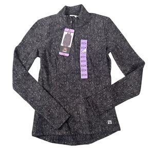 Avalanche Women's Quarter-Zip Marled Fleece Pullover Sweater Size XS